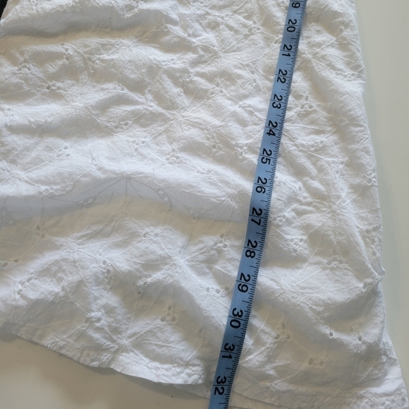 Sneak a Kiss White Floral Embroidered Tie-Strap Mini Dress Large - Picture 11 of 12